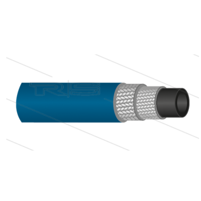 2SC Glad Hogedrukslang op maat | 5/16 inch blauw